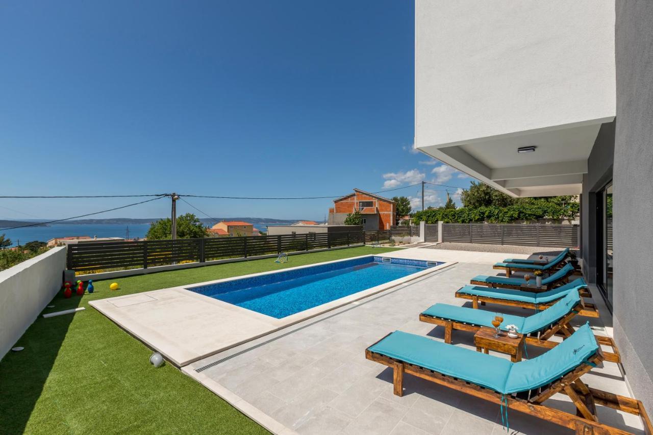 Luxury Villa La Nonna Ana - Heated Pool, Sea View, Near Split คาชเตลา ภายนอก รูปภาพ
